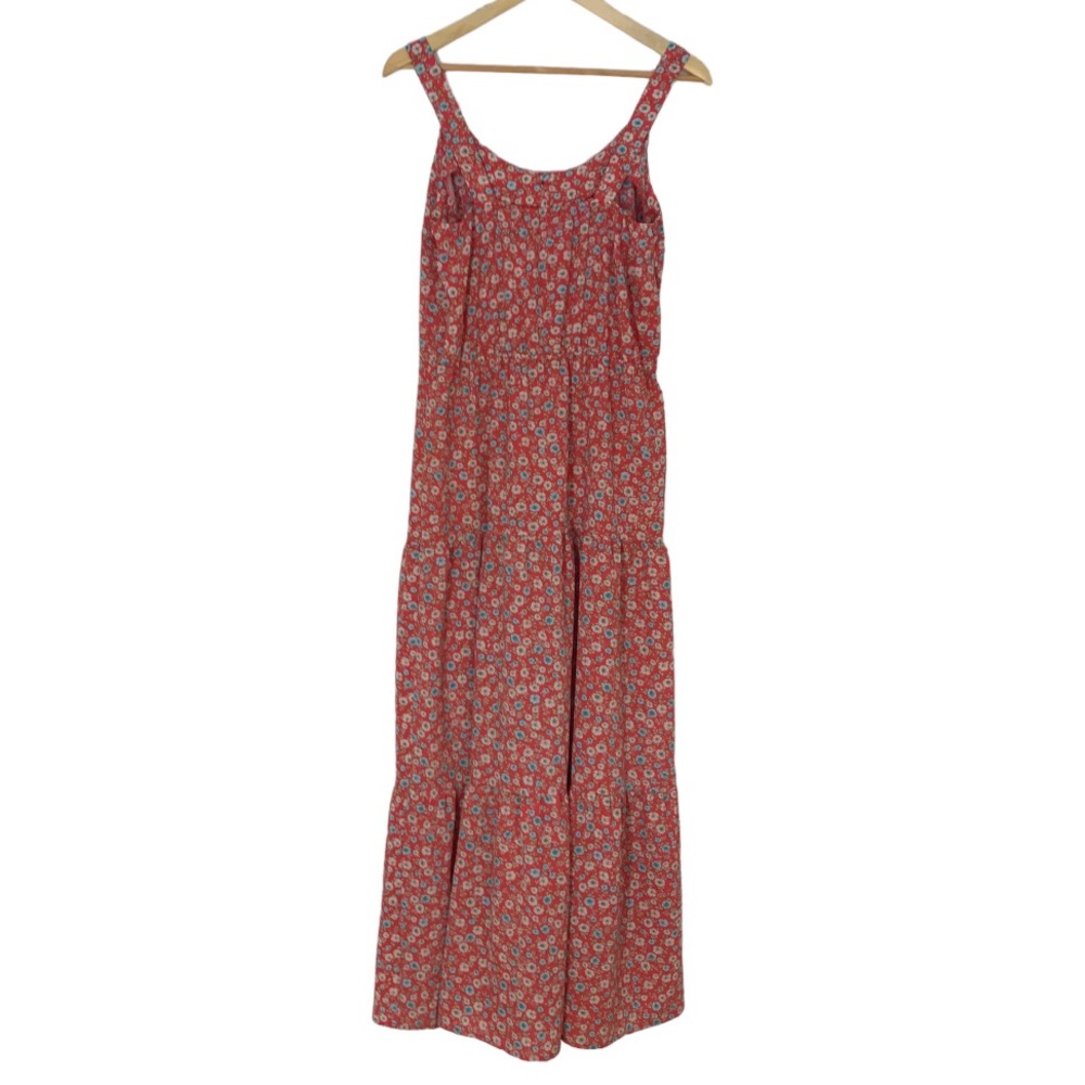 NWOT Orange & Blue Floral Tiered Maxi Dress - Picture 3 of 14